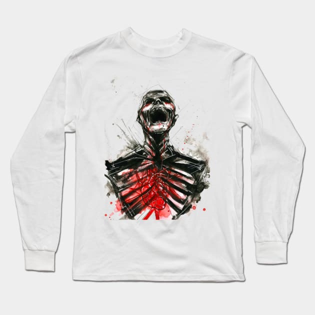 Zombie heart Long Sleeve T-Shirt by Psyca